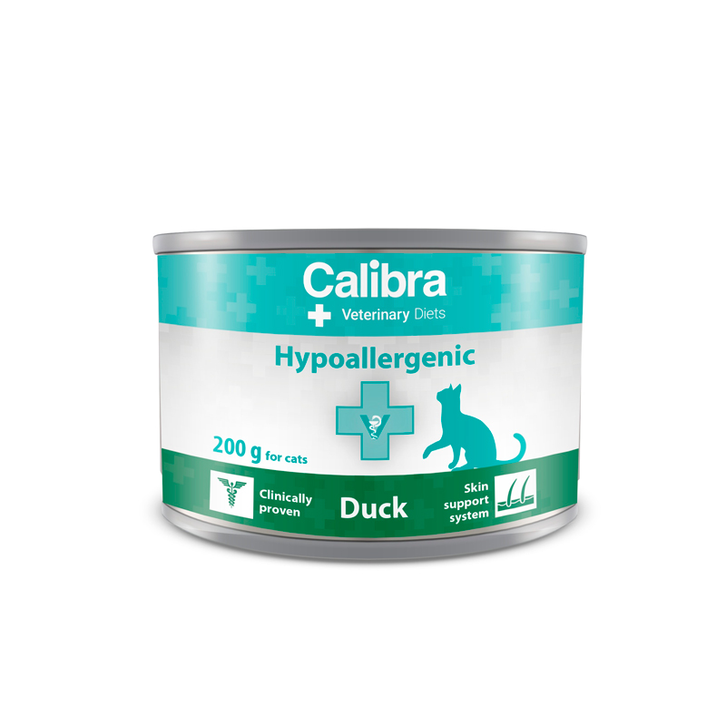 Calibra Vet Diet Lata Hypoallergenic de Pato para Gatos