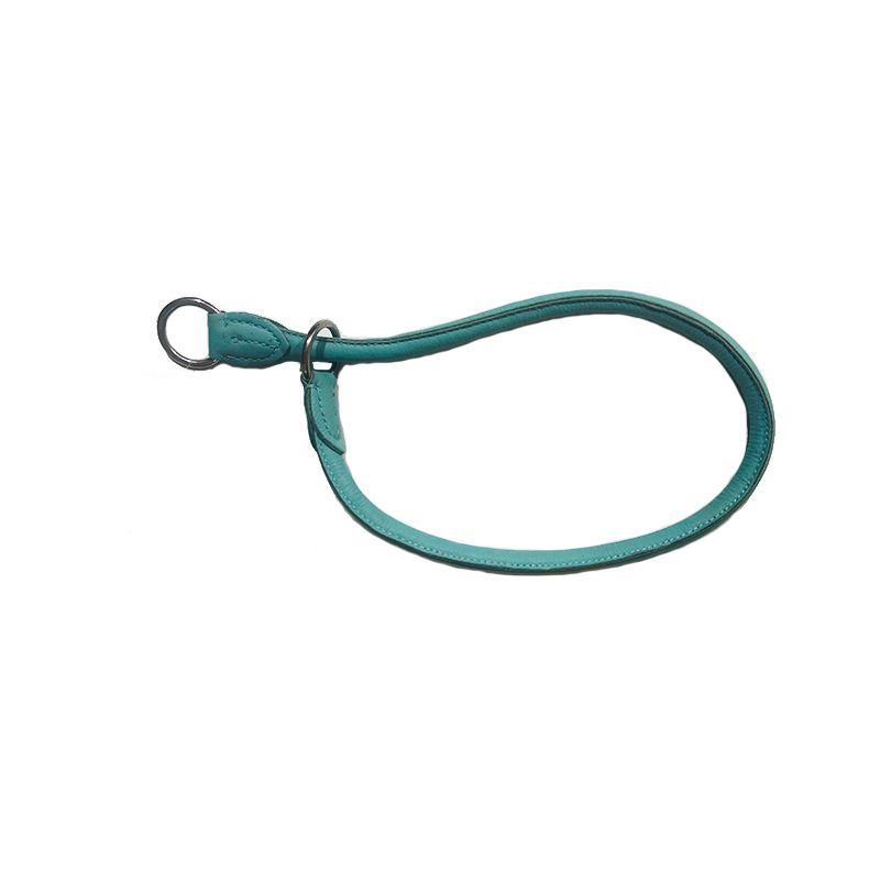 Collar Leather Drowing Round Turquoise