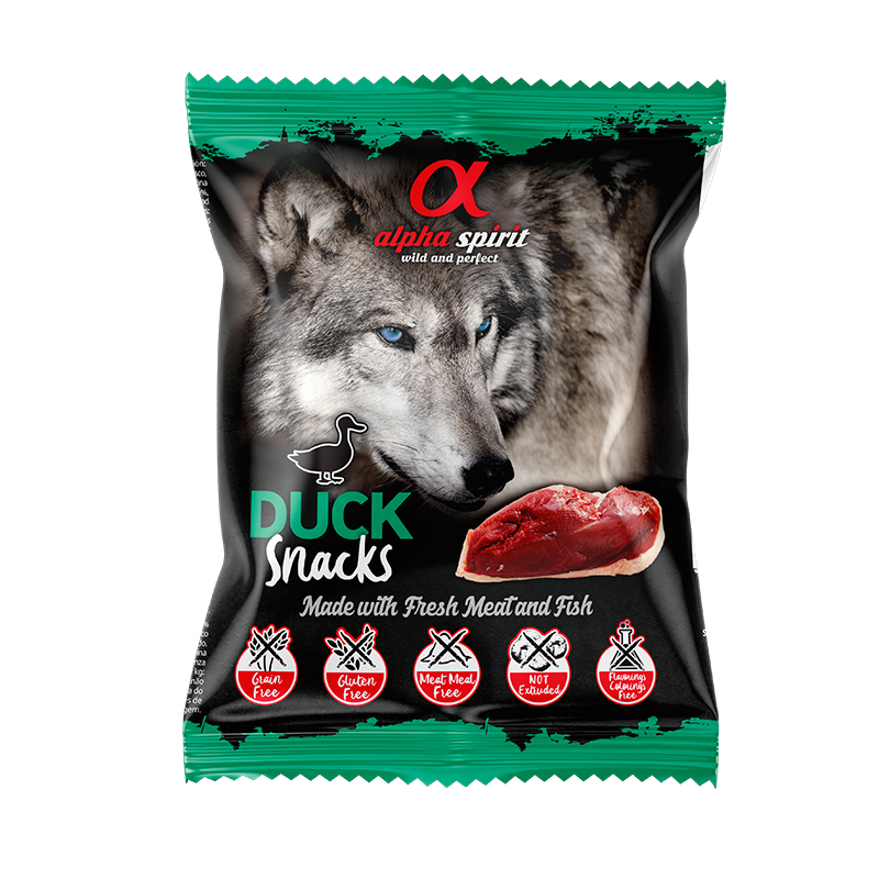 Alpha Spirit Duck Snack For Dogs Bag