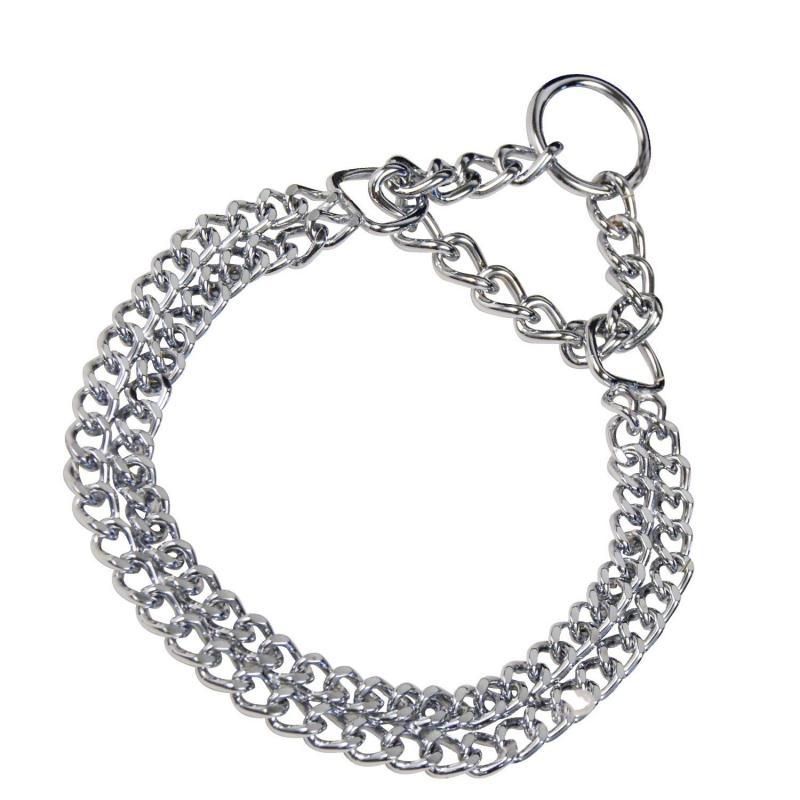 HS Sprenger Chrome Double Chain Necklace
