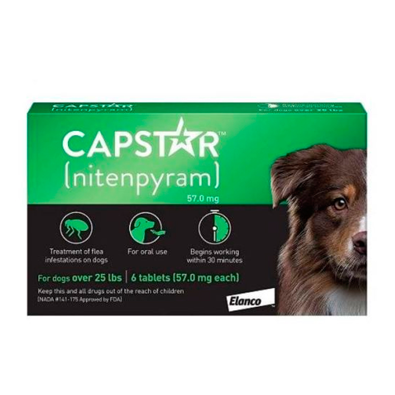 Capstar for Large Dogs 57mg 6 Tablets Elanco