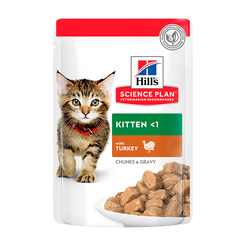 Hill\'s Science Plan Kitten Tender Chunks In Gravy Turkey (Pouch)