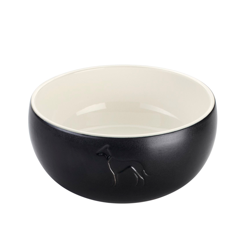 Hunter Lund Black Ceramic Dog Bowl