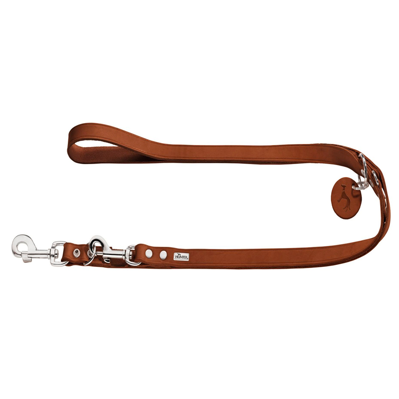 Hunter Adjustable Brown Aalborg Leather Dog Leash