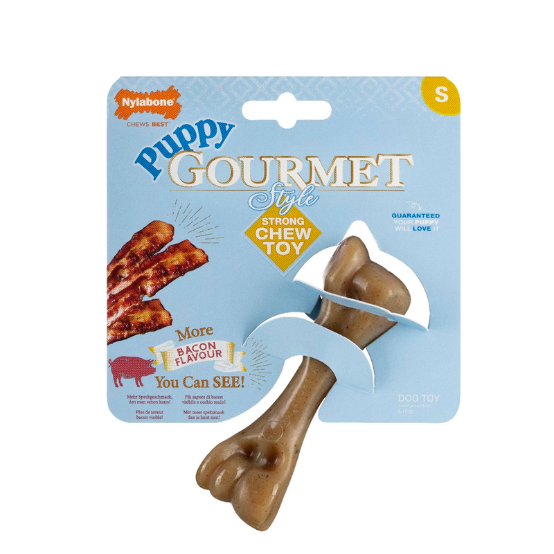 Nylabone Gourmet Femur Bacon Hueso Dental para Cachorros