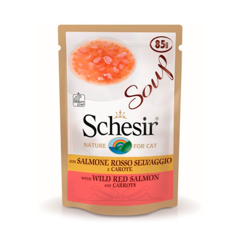 Schesir Cat Soup Red Salmon and Carrot