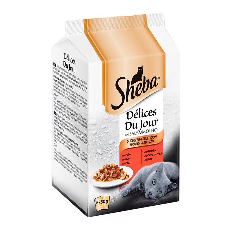 Sheba Delices Du Jour Meats Wet cat food 6x50gr