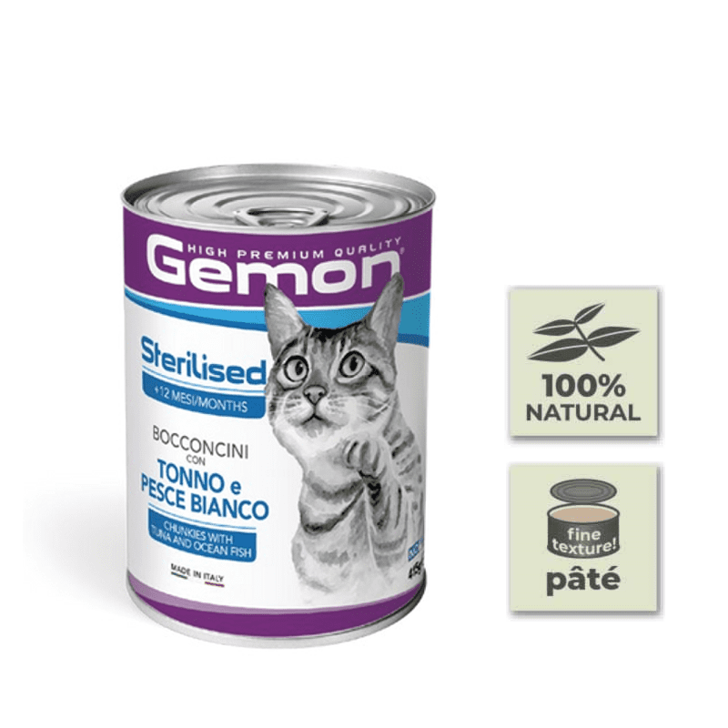 Gemon Tin Pate of Tuna and Oceanic Fish for Sterilized Cats