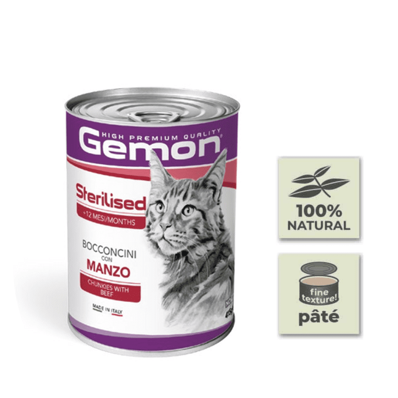 Gemon Can of Sterilized Pate for Sterilized Cats