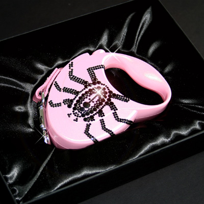Retractable Leash flexi Glam Spider Pink/Black