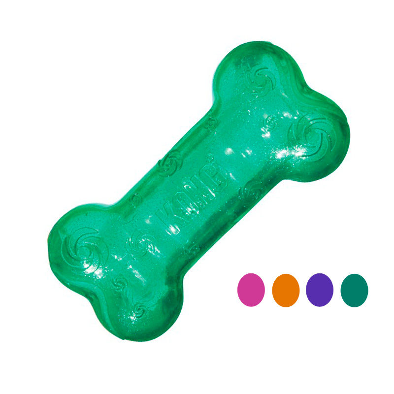 KONG Squeezz Crackle Bone Dog Toy M