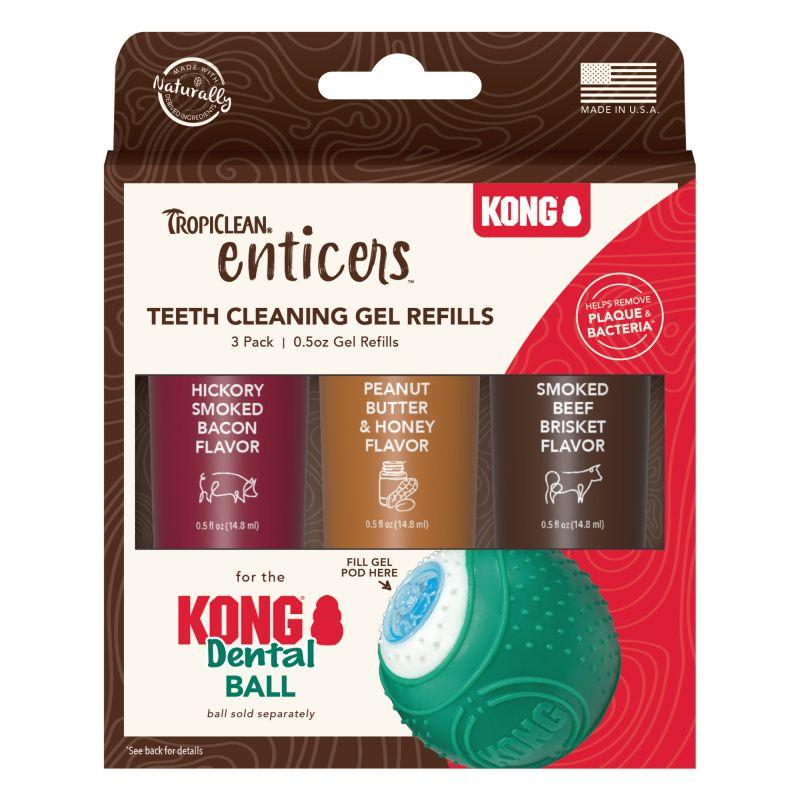 Kong Kit de Geles Limpiadores de Dientes para Juguete Kong Dental