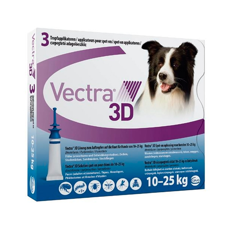 Vectra 3D Pipettes for Dogs 10-25 kg