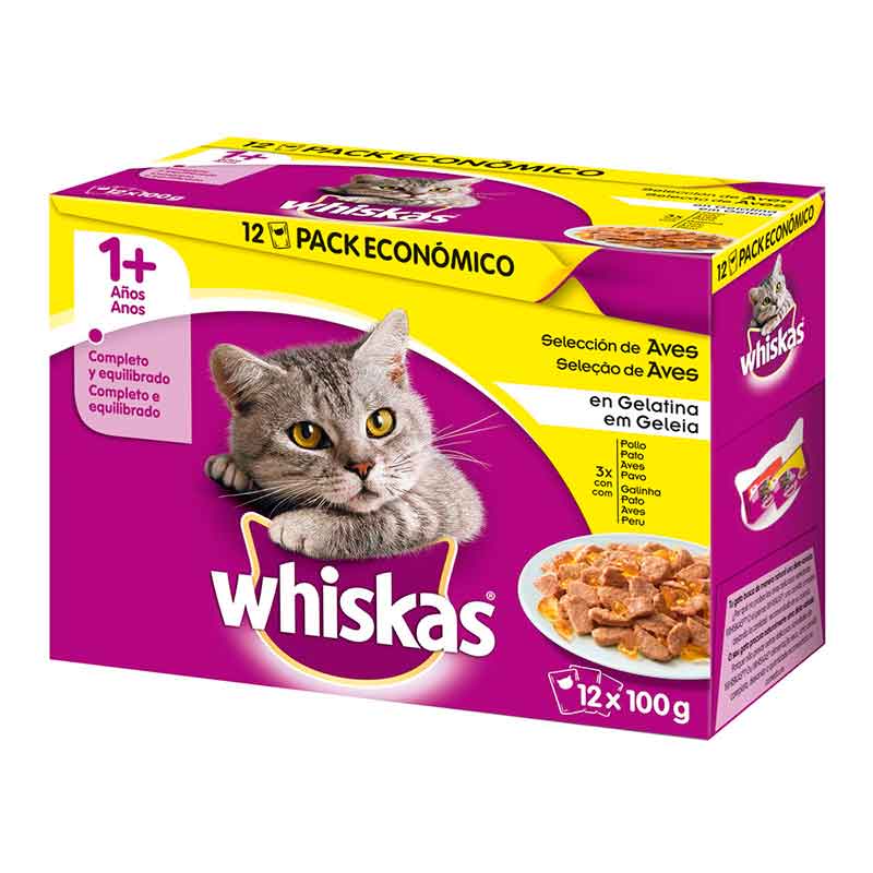 Whiskas Selection Poultry in Jelly Wet cat food 12x100gr