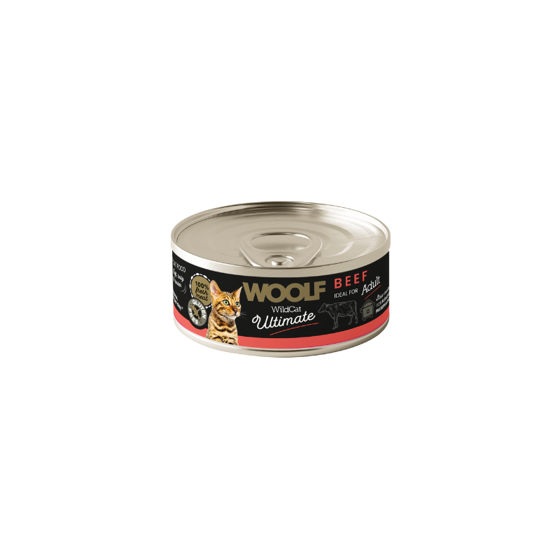 Woolf Ultimate Can of Beef Pate for Cats